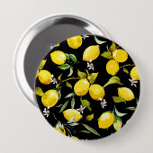 Aquarell-Zitronen 7 Button (Vorne & Hinten)