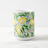 Aquarell-Zitronen Frucht Kaffeetasse (Mittel)