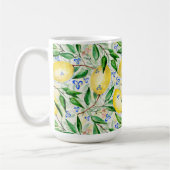 Aquarell-Zitronen Frucht Kaffeetasse (Links)