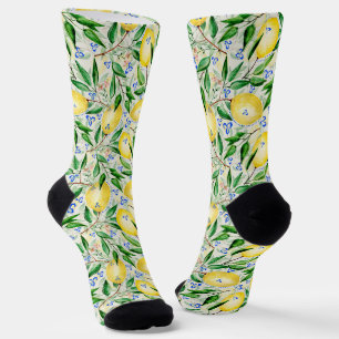 Aquarell-Zitronen Frucht Socken