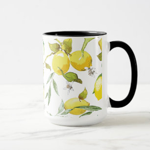 Aquarell-Zitronen-Muster Tasse