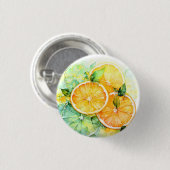 Aquarell-Zitronen-Orange-Lime-Botanik-Küche Button (Vorne & Hinten)