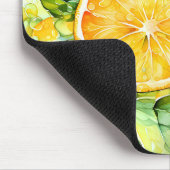 Aquarell-Zitronen-Orange-Lime-Botanik-Küche Mousepad (Ecke)