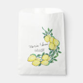 Aquarell-Zitronen-Script-Hochzeit Geschenktütchen (Vorderseite)