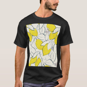 Aquarell-Zitronen-Zitrus-Nahtloses Muster T-Shirt