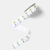 Aquarell-Zitronenbaum-Monogrammwappen Ripsband (Rückseite)