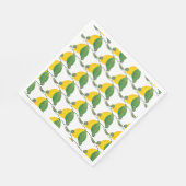 Aquarell-Zitronenlimes Handbemaltes Muster Serviette (Ecke)