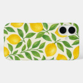 Aquarell-Zitronenmuster Case-Mate iPhone Hülle (Rückseite (Horizontal))