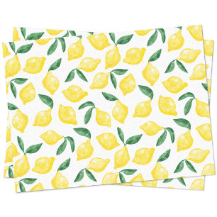 Aquarell-Zitronenmuster Citrus Seidenpapier