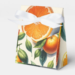 Aquarell-Zitrus-Orangenblätter-Hochzeit Geschenkschachtel