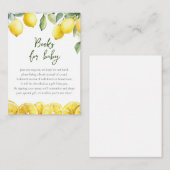 Aquarell Zitrusfrüchte Bücher für Babydusche Begleitkarte (Vorne/Hinten)