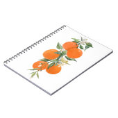 Aquarell-Zitrusfrüchte Orange Zitrone Notizblock (Linke Seite)