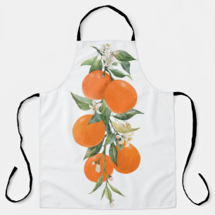 Aquarell-Zitrusfrüchte Orange Zitrone Schürze