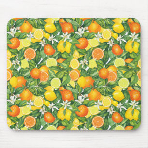 Aquarell-Zitrusgarten-Mauspad Mousepad