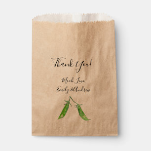 Aquarell Zwei Erbsen in einem Pod-Gastgeschenk Hoc Geschenktütchen