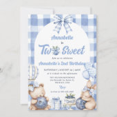 Aquarell Zwei Sweet 2. Geburtstag Party Einladung (Vorderseite)