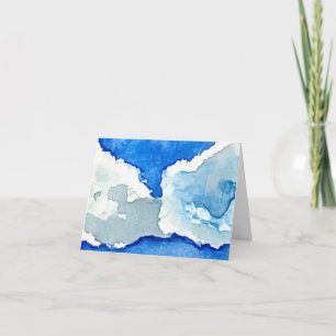 Aquarell Zwei Wolken Gemälde gefaltet