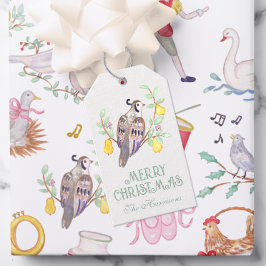 Aquarell Zwölf Tage Weihnachten Personalisiert Geschenkanhänger