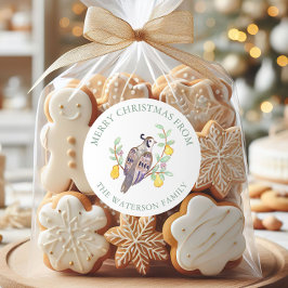 Aquarell Zwölf Tage Weihnachtsgeschenk Runder Aufkleber