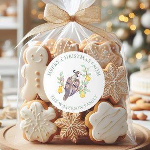 Aquarell Zwölf Tage Weihnachtsgeschenk Runder Aufkleber