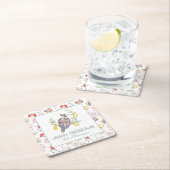 Aquarell Zwölf Tage Weihnachtsgeschenke Rechteckiger Pappuntersetzer (Vor Ort)