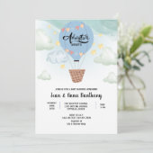 Aquarellabenteuer erwartet die Babydusche Einladung (Stehend Vorderseite)