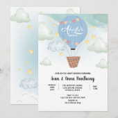 Aquarellabenteuer erwartet die Babydusche Einladung (Vorne/Hinten)