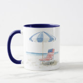 Aquarellair American Flag Beach Chair und Umbrella Tasse (Links)
