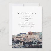 Aquarellakultur von Athen Save the Date Einladung (Vorderseite)