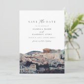 Aquarellakultur von Athen Save the Date Einladung (Stehend Vorderseite)