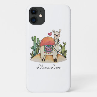 Aquarellama mit Kakteen Case-Mate iPhone Hülle