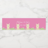 Aquarellamasammtiere Party Wasserflaschenetikett (Einzelnes Label)