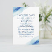 Aquarellanschor Navy Moderne Nautik Save The Date (Stehend Vorderseite)