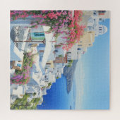 Aquarellansicht des Santorini-Puzzles Puzzle (Horizontal)