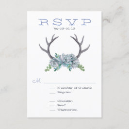 Aquarellantler und Echeveria Wedding RSVP