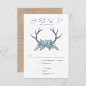 Aquarellantler und Echeveria Wedding RSVP (Vorne/Hinten)