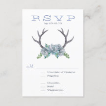 Aquarellantler und Echeveria Wedding RSVP