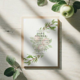 Aquarelläpfel Baby Dusche Einladung