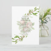 Aquarelläpfel Brautdusche Einladung (Stehend Vorderseite)