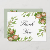 Aquarelläpfel danke Karte (Vorne/Hinten)