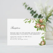 Aquarelläpfel Hochzeitskarte RSVP Karte (Stehend Vorderseite)