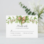 Aquarelläpfel Hochzeitskarte RSVP Karte (Stehend Vorderseite)