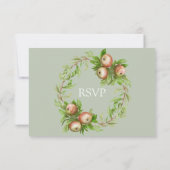 Aquarelläpfel Hochzeitskarte RSVP Karte (Rückseite)