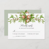 Aquarelläpfel Hochzeitskarte RSVP Karte (Vorne/Hinten)
