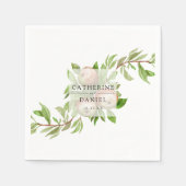 Aquarelläpfel Hochzeitslippe Serviette (Vorderseite)