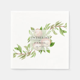 Aquarelläpfel Hochzeitslippe Serviette