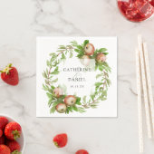 Aquarelläpfel Hochzeitslippe Serviette (Beispiel)