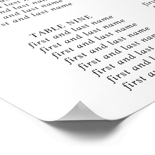 Aquarelläpfel Hochzeitsstichtabelle Poster (Ecke)