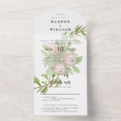 Aquarelläpfel Umschlag Hochzeitssuite All In One Einladung (Innen Boden)