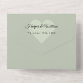 Aquarelläpfel Umschlag Hochzeitssuite All In One Einladung (Rückseite)